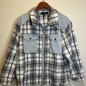 Forever 21 Women's Full Zip Flannel Jacket Size Large - Multi-Color